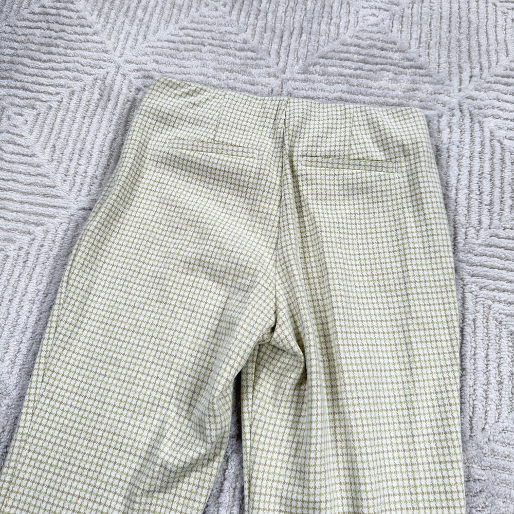 Ecru Pants Womens S Check Knit Stretch Quiet Luxury Old Money Spring Resort - Picture 3 of 14
